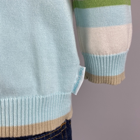 Trois Moutons Colourblock Stripe Zip-Up Cardigan Sweater 24 Months - Picture 2 of 7